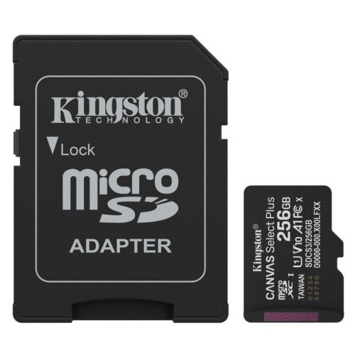 Kingston 256GB Canvas Select Plus MicroSDXC 150MB/s A1 Waterproof Kingston 256GB Canvas Select Plus MicroSDXC 150MB/s A1 Waterproof